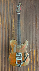 25040 Red Pinstriped Rusty Steelcaster