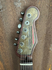 25040 Red Pinstriped Rusty Steelcaster