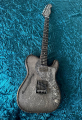 25032 Antique Silver Paisley Engraved Deluxe Steeltopcaster