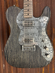 25055 Antique Silver Gator Engraved Deluxe SteelGuardCaster