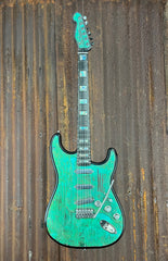 23031 Titanic Green Engraved Bamboo Steel O Matic