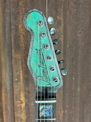 23031 Titanic Green Engraved Bamboo Steel O Matic