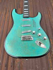23057 Titanic Green Snakeskin Steel O Matic