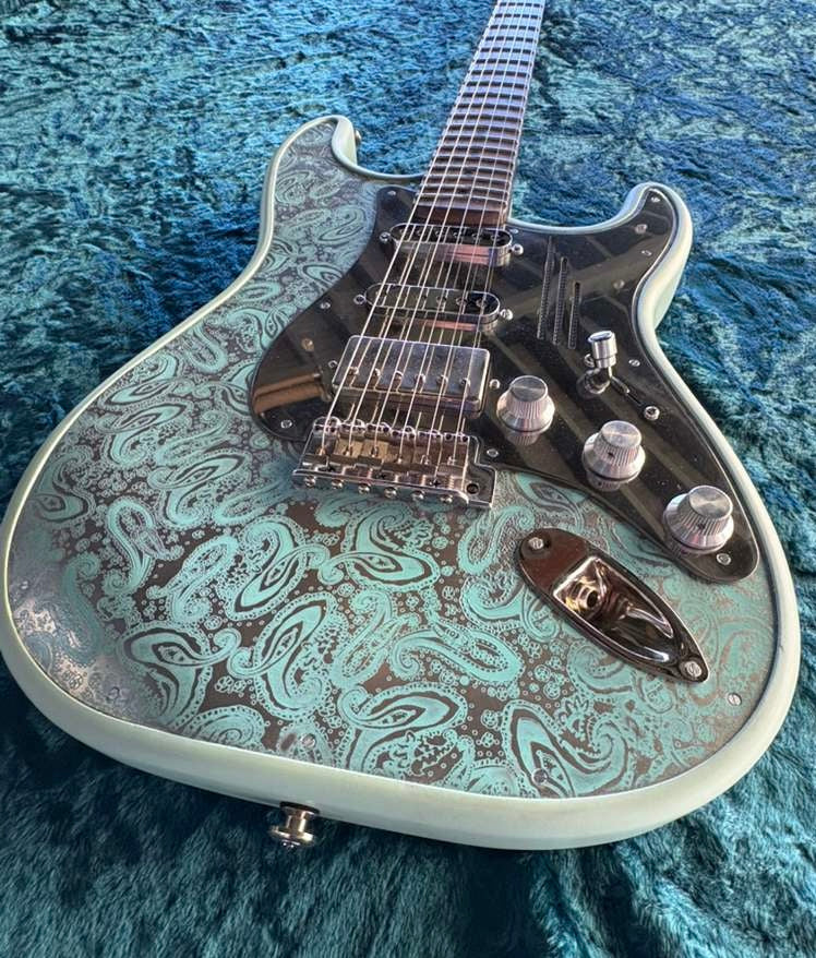 25082 Seafoam Green Paisley Steel O Matic