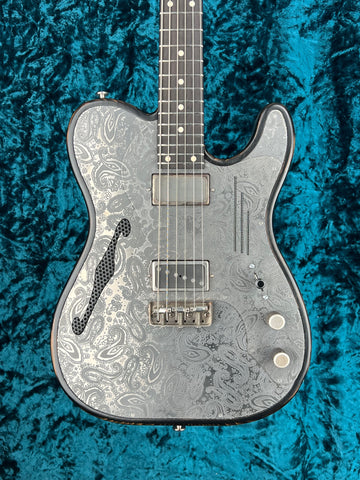 24027 Antique Silver Paisley Baritone SteelTopCaster
