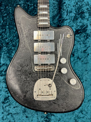 24023 Satin Black Paisley Engraved Steelmaster
