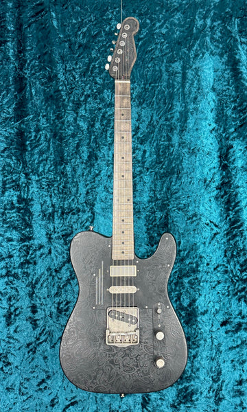 24034 Black Paisley Engraved SteelCaster – James Trussart Custom