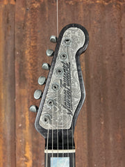 23030 Paisley Engraved Recessed SteelTopCaster with Glaser B Bender