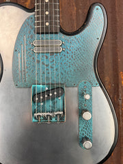 23017 Titanic Green Snakeskin on Recessed Top SteelTopCaster