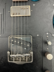 25025 Black Paisley Engraved Steelcaster