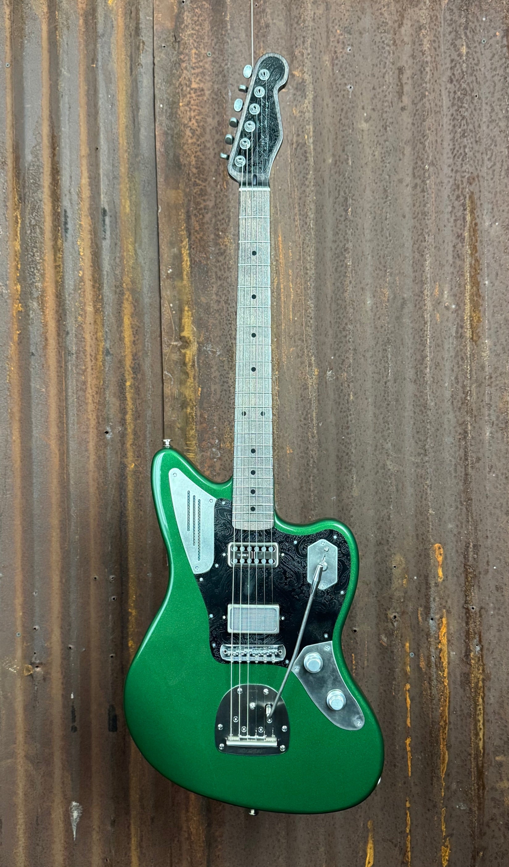 25020 Black Engraved Paisley Cadillac Green SteelJag