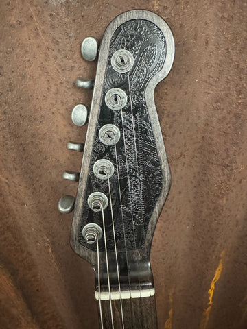 25020 Black Engraved Paisley Cadillac Green SteelJag