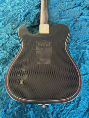 25008 Satin Black Pinstriped SteelCaster with B16 Bigsby