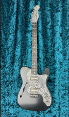 24017 Black on Steel Roses Satin Deluxe Steelcaster