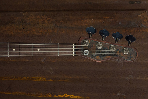 19014 Rust on Black Paisley Engraved SteelTop Bass – James