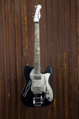 21132 Antique Silver Paisley Engraved Satin Black Deluxe Steelcaster