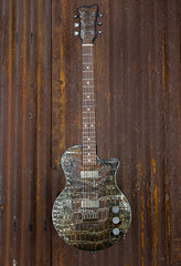 21165 Rust on Cream Gator Engraved Steelphonic
