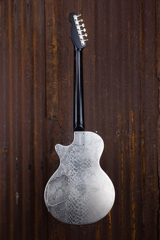 21138 Antique Silver Snakeskin Engraved '21 SteelDeville