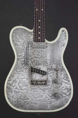 15195 Antique Silver Roses SteelTopCaster