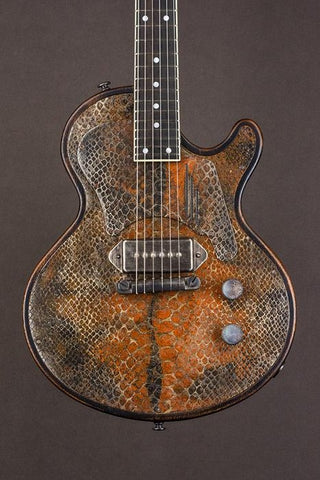 16161 Rust On Cream Snakeskin engraved SteelTop Junior