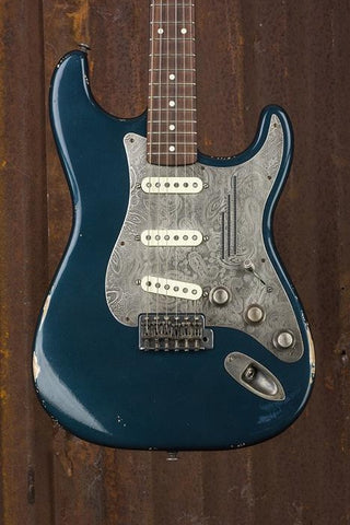 17057 Antique Silver Paisley Tuxedo Blue SteelGuard O Matic
