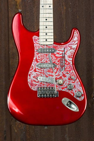 17142 Red Roses on Steel Candy Apple Red Relic SteelGuard O Matic