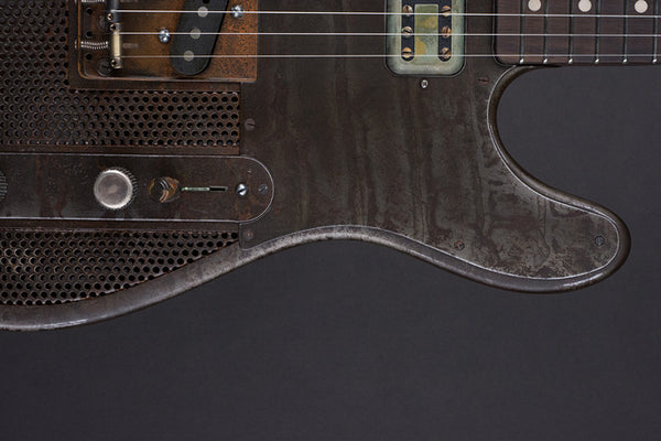 15151 Rust O Matic Holey SteelCaster – James Trussart Custom Guitars