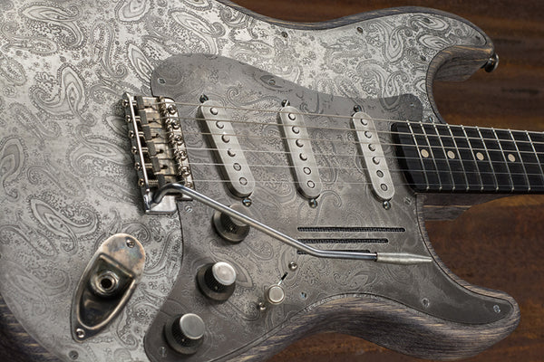 19021 Antique Silver Paisley Engraved Steel O Matic – James