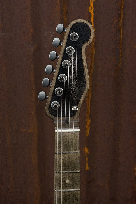 18013 Black on Antique Silver Snakeskin SteelTopCaster