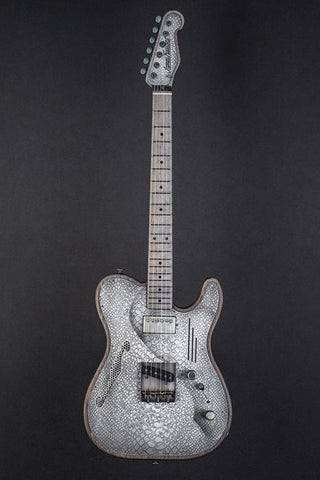 16157 Antique Silver Snakeskin Driftwood Deluxe SteelTopCaster