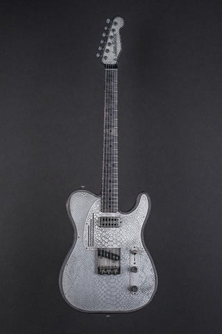17014 Antique Silver Snakeskin Driftwood SteelTopCaster