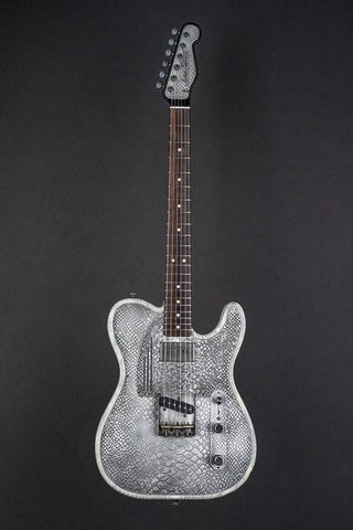 17020 Antique Silver Snakeskin Driftwood SteelTopCaster