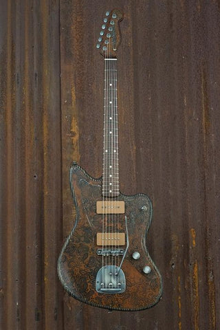 17102 Recessed Engraved Black Paisley Steelmaster