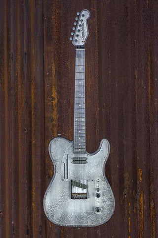 17113 Antique Silver Paisley SteelTopCaster