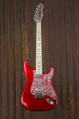 17142 Red Roses on Steel Candy Apple Red Relic SteelGuard O Matic