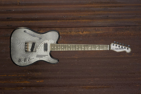 18020 Antique Silver Snakeskin Deluxe SteelTopCaster