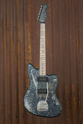 18026 Antique Silver Paisley Tuxedo Blue SteelMaster