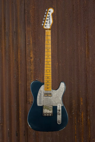 18035 Antique Silver Paisley Relic Tuxedo Blue SteelCaster