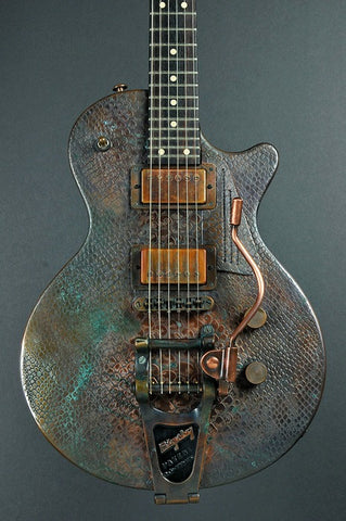 08175 Antique Copper Snakeskin SteelDeville with B7 Bigsby