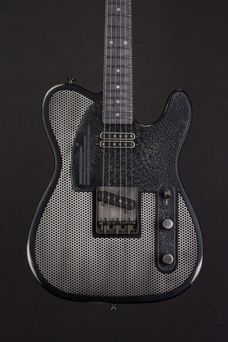 16100 Antique Silver Black Snakeskin Holey SteelCaster