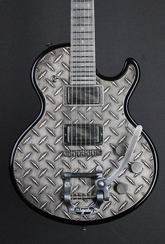 10135 Antique Silver Diamond Plated with a B5 Bigsby SteelTop