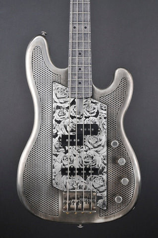 12001 Antique Silver Roses SteelCaster Bass