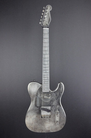 10156 Antique Silver Dragon Engraved SteelCaster