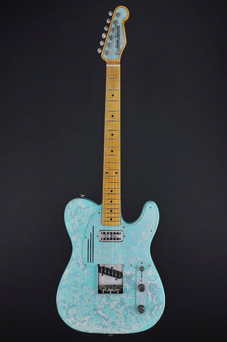 11220 Sea Foam Green on Cream Paisley SteelCaster