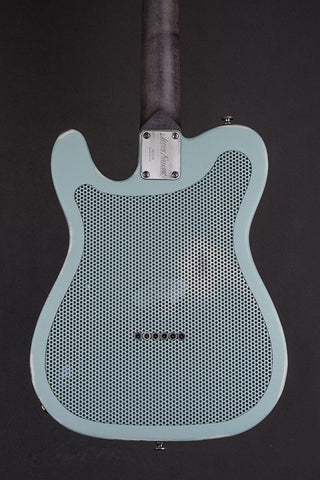 16078 Ocean Green Cream Engraved Roses Deluxe SteelCaster