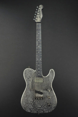 14013 Antique Silver Roses SteelCaster