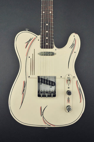13225 Cream on Red Pinstripe SteelCaster