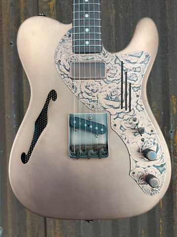 21078 Antique Copper Roses Engraved Deluxe SteelCaster
