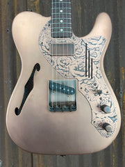 21078 Antique Copper Roses Engraved Deluxe SteelCaster