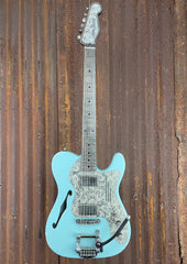 21111 Cream on Steel Paisley Ocean Blue Deluxe SteelCaster